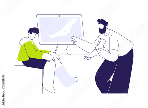 Pediatric orthopaedics abstract concept vector illustration.