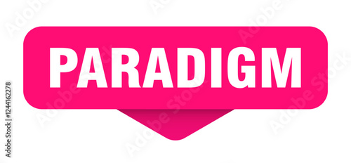 paradigm sticker. paradigm sign on transparent background