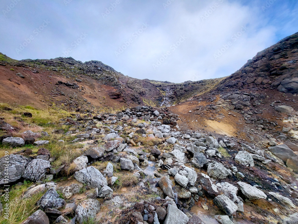 A colorful mountain in Landmannalaugar Iceland A colorful mountain in Landmannalaugar Iceland