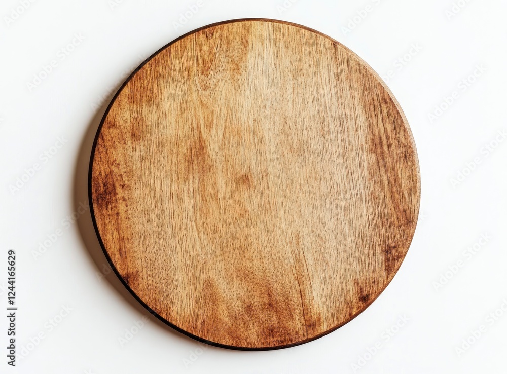 An empty wooden pizza board on a white background, top view, flat lay. The product is centered and has an organic shape An empty wooden pizza board on a white background, top view, flat lay. The product is centered and has an organic shape