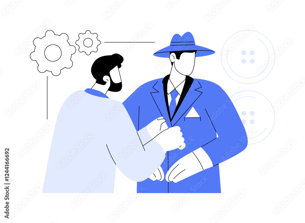 Tailor-made design isolated cartoon vector illustrations. Tailor-made design isolated cartoon vector illustrations.