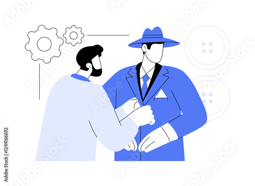 Tailor-made design isolated cartoon vector illustrations.