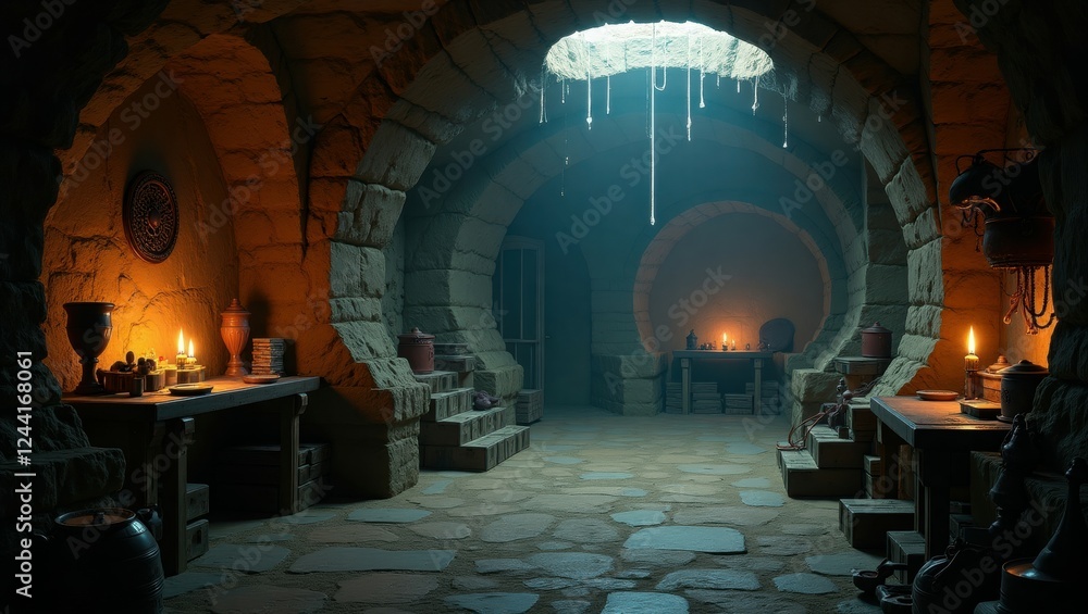 Obraz premium Medieval underground game art