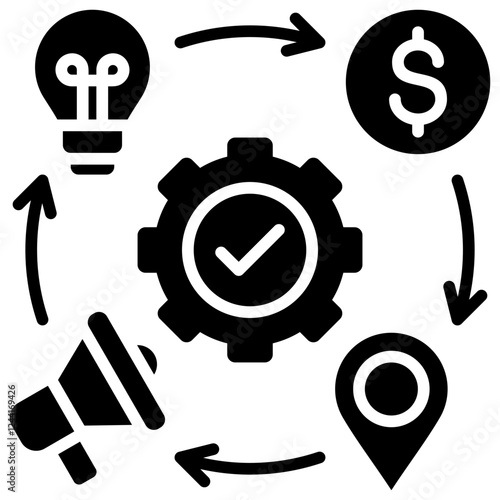 Marketing Mix  Icon