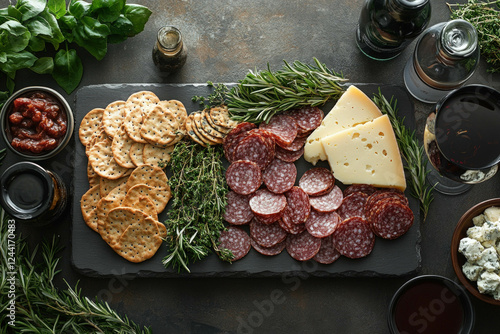 Cheese On Board Above View