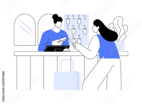 Receptionist isolated cartoon vector illustrations.