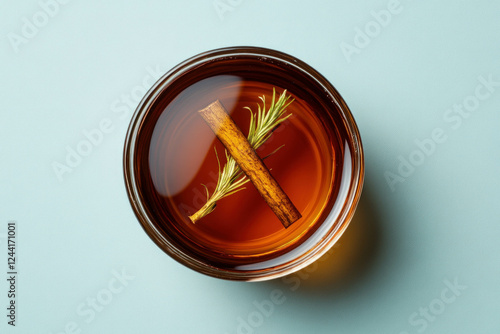 Cup Of Tea From Above Isolated