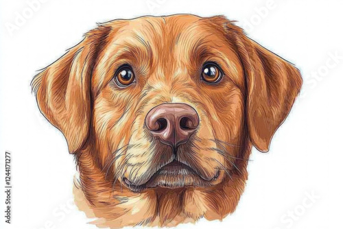 Dog On White Background