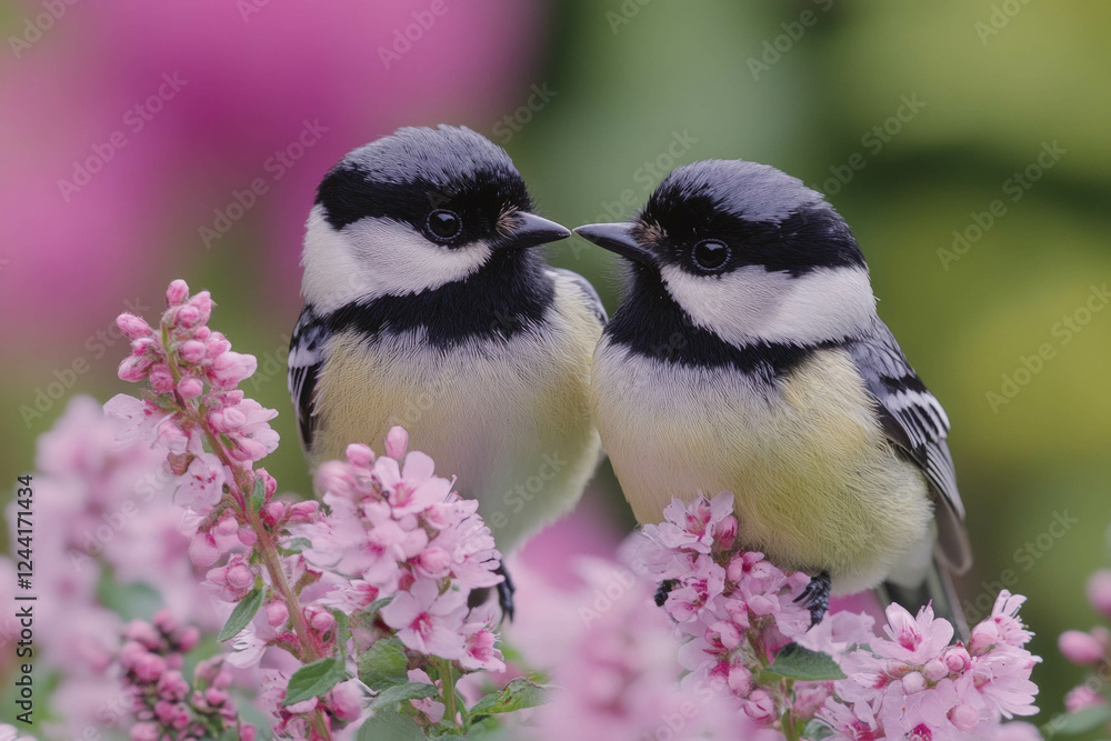 Naklejka premium English Garden Birds