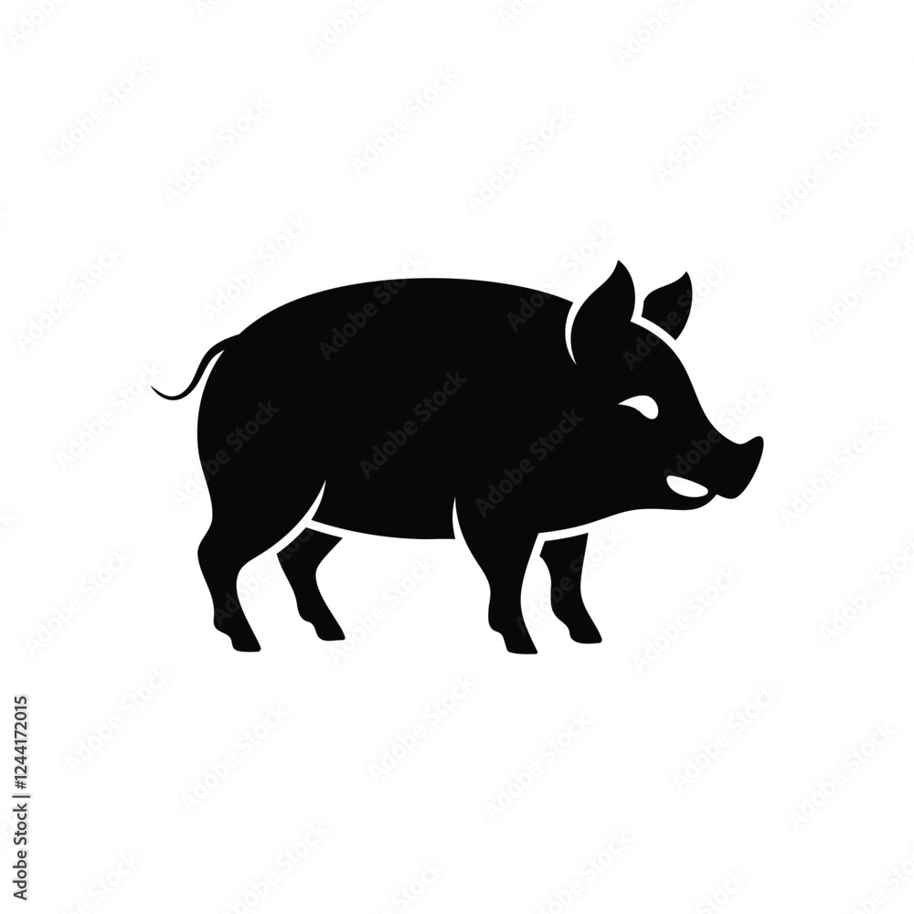 Fototapeta premium Pigs silhouette vector design