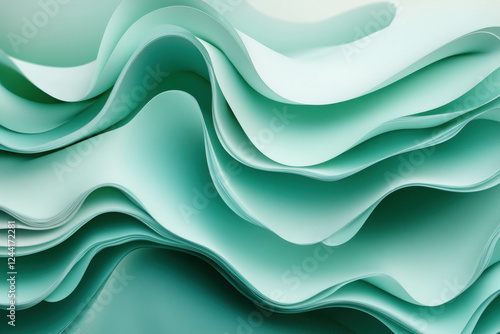 Green Wave Abstract Background