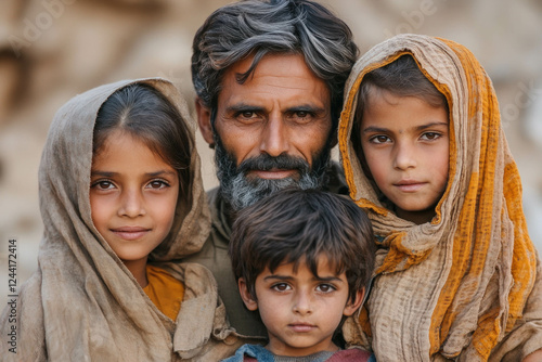 Happy Indian Family Outdoor