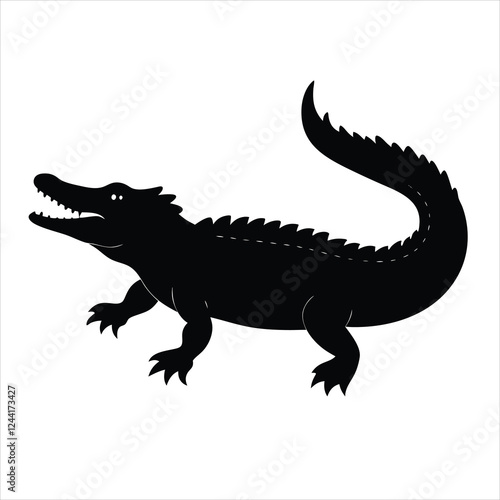 vector illustration of a crocodile