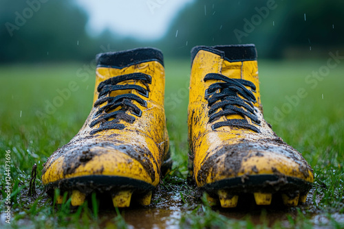 Muddy Soccer Boots