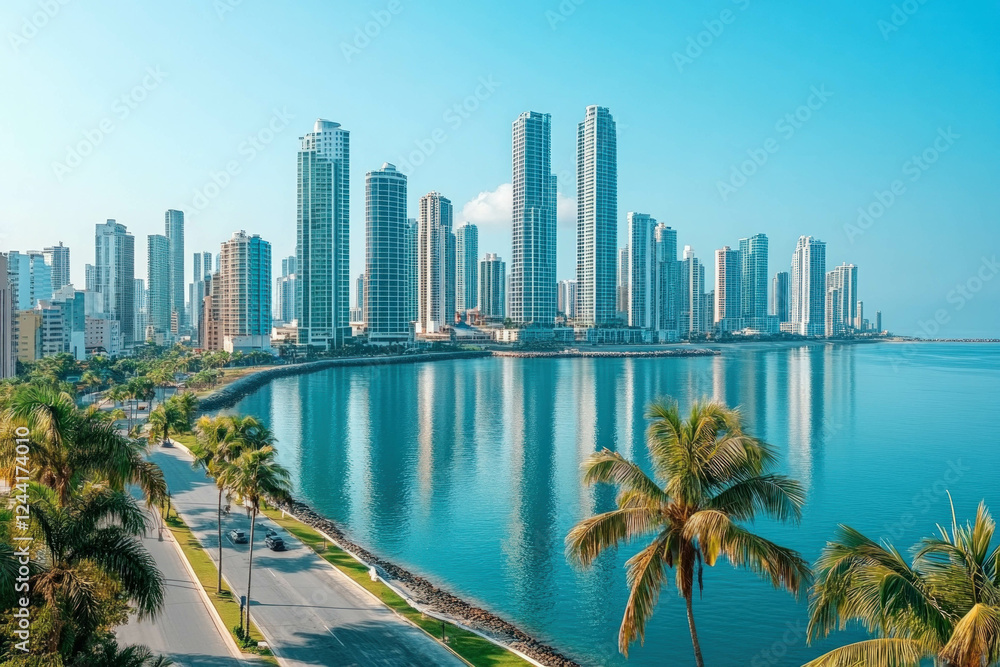 Obraz premium Panama City, Florida Skyline