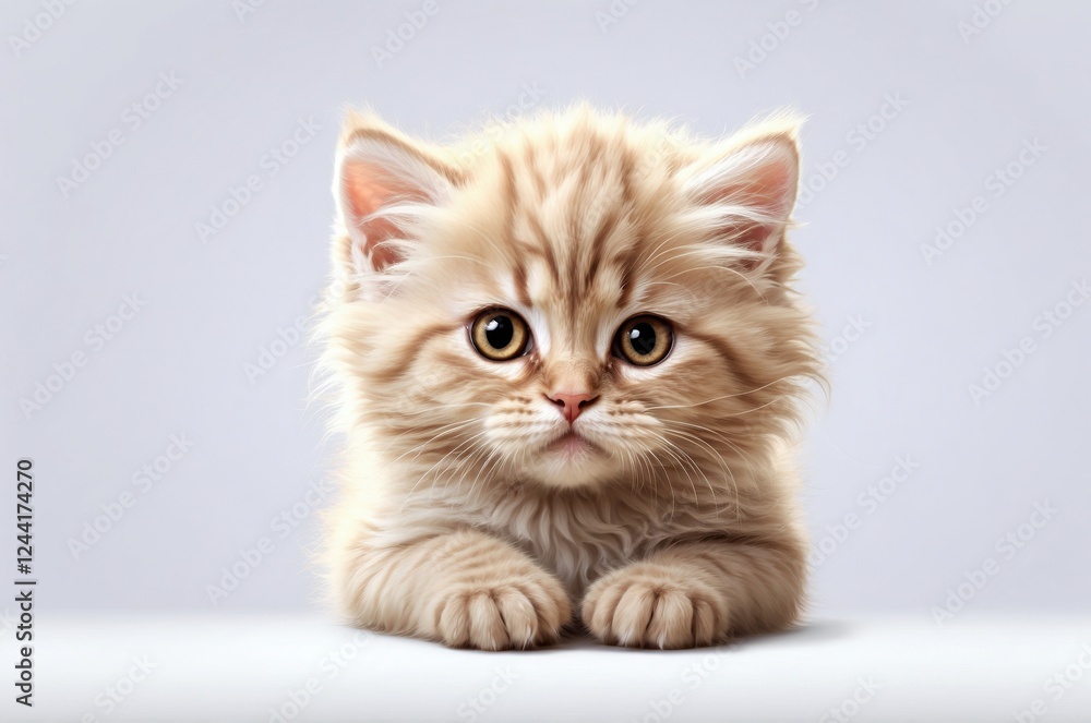 Cute adorable domestic curious cat kitten animal with its paws peeking over a white surface, photorealistic illustration on isolated background texture design.
Cute adorable domestic curious cat kitten animal with its paws peeking over a white surface, photorealistic illustration on isolated background texture design.