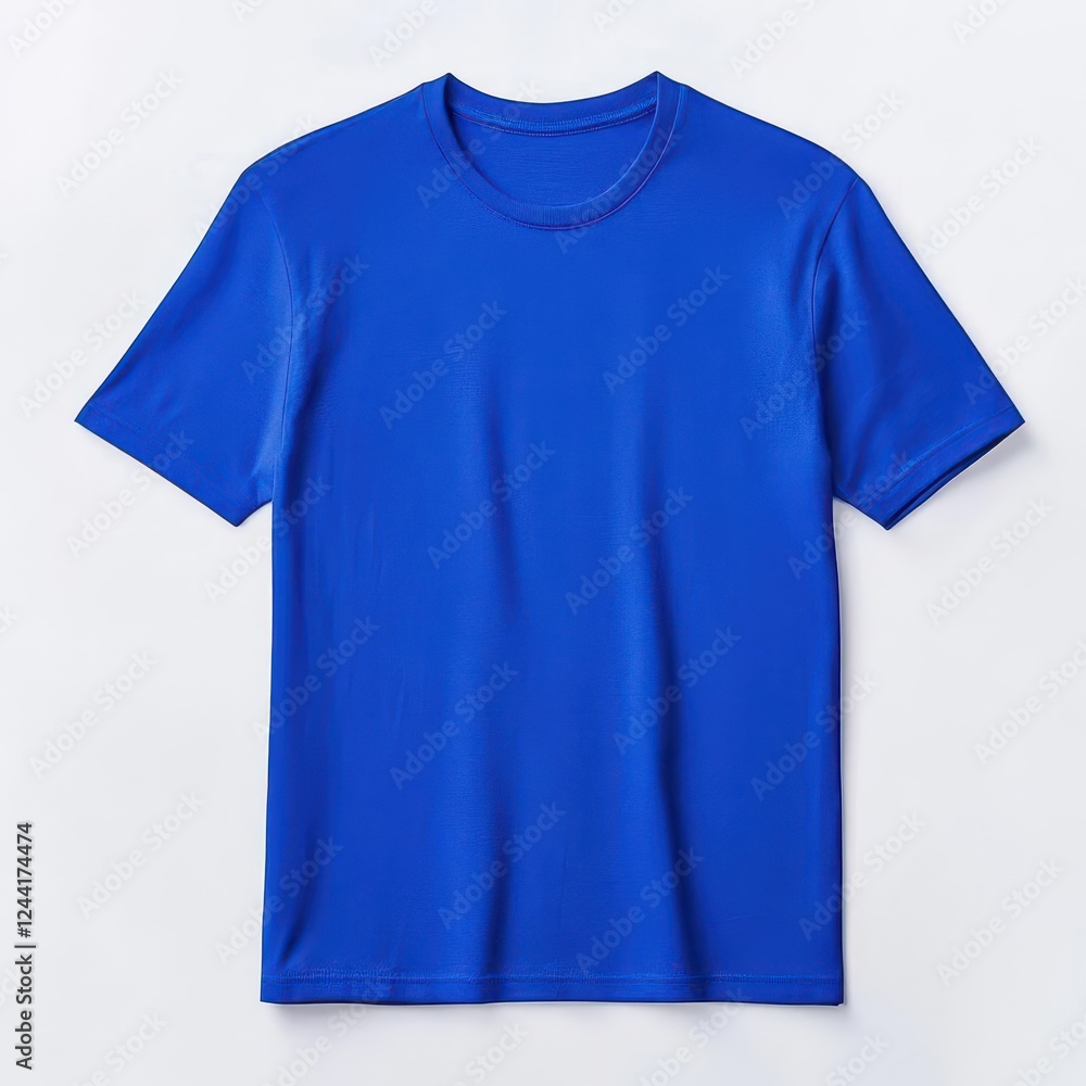 Blank Royal Blue T-Shirt Mockup Front and Back Isolated on Crisp White Background for Apparel Branding Blank Royal Blue T-Shirt Mockup Front and Back Isolated on Crisp White Background for Apparel Branding