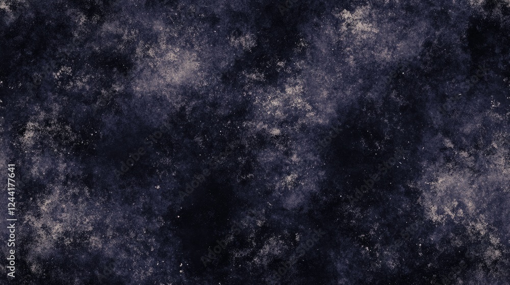 Obraz premium Rough, grainy black and dark navy watercolor abstract design. A dynamic artistic texture evoking a celestial night sky.