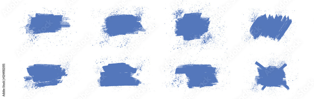 Set of Brushstroke Paint Textures – Grunge Abstract Design Elements, Grunge splatter, dirt stain, brush with drops blots. Vector illustration Set of Brushstroke Paint Textures – Grunge Abstract Design Elements, Grunge splatter, dirt stain, brush with drops blots. Vector illustration