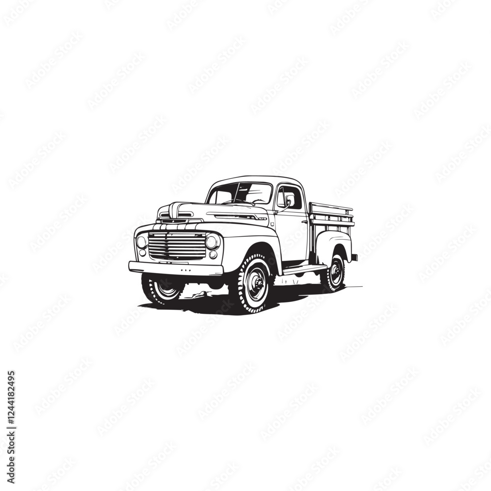 Obraz premium vector illustration of a cartoon truck