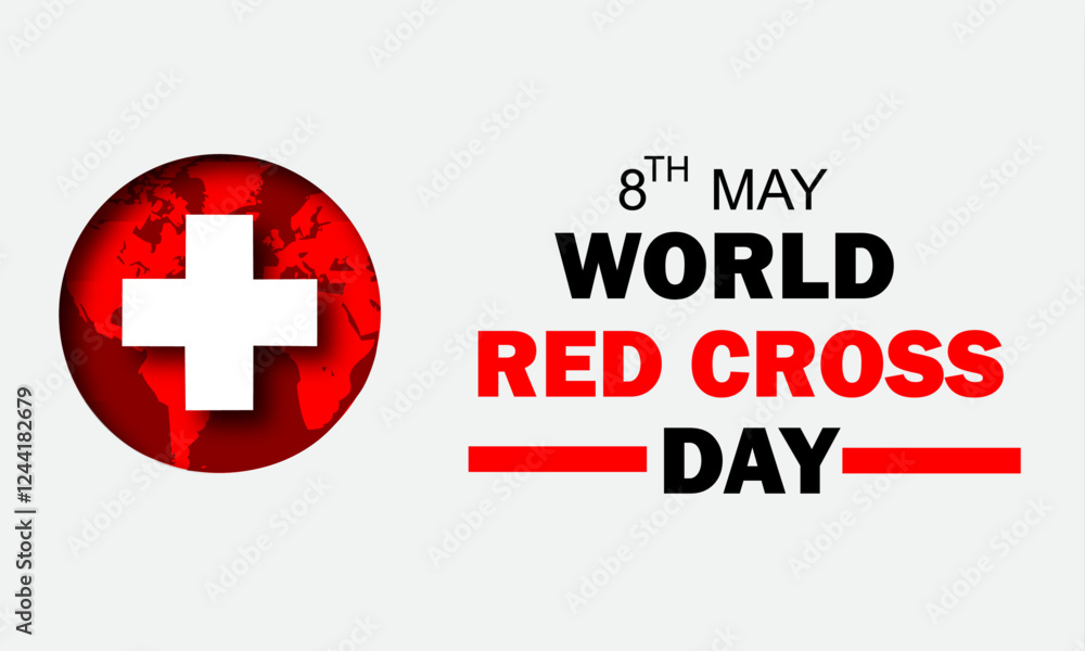World red cross day concept vector illustration, 8th may red cross health concept with vector elements. Paper Art and Paper Cut Out Concept. World red cross day concept vector illustration, 8th may red cross health concept with vector elements. Paper Art and Paper Cut Out Concept.