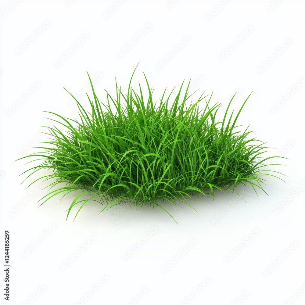 fresh green grass patch, isolated on white fresh green grass patch, isolated on white