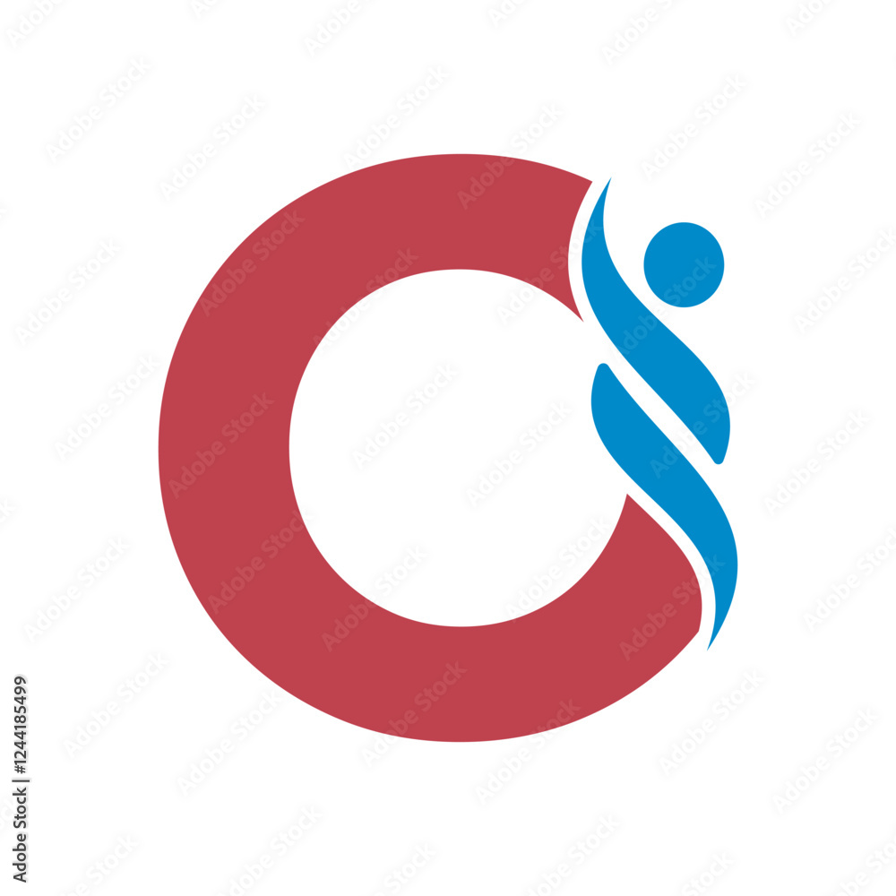 Initial Healthcare Logo Combine With Letter O Vector Template Initial Healthcare Logo Combine With Letter O Vector Template