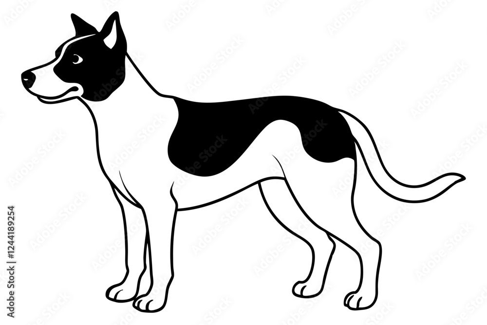 dog silhouette line art vector illustration with a white background dog silhouette line art vector illustration with a white background