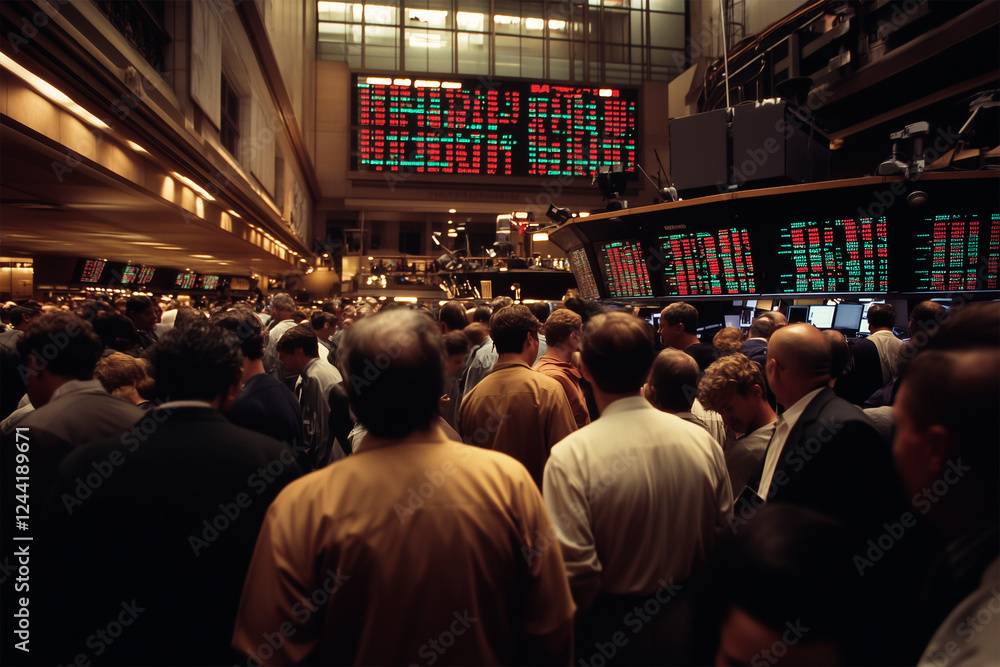 Naklejka premium Investor in Distress During Market Crash
