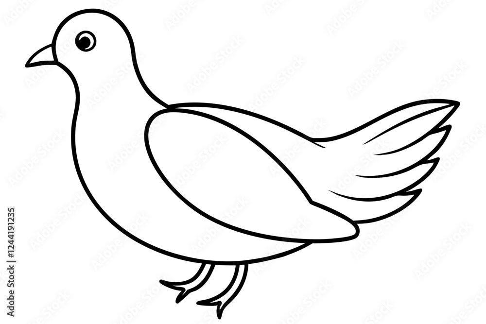 dove silhouette line art vector illustration with a white background dove silhouette line art vector illustration with a white background