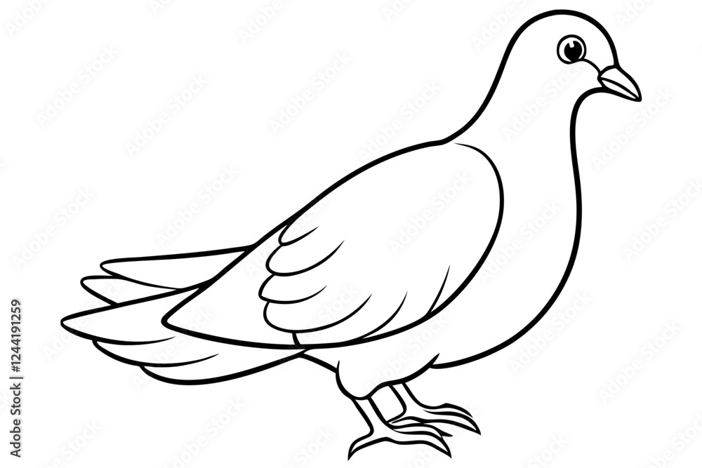 dove silhouette line art vector illustration with a white background dove silhouette line art vector illustration with a white background
