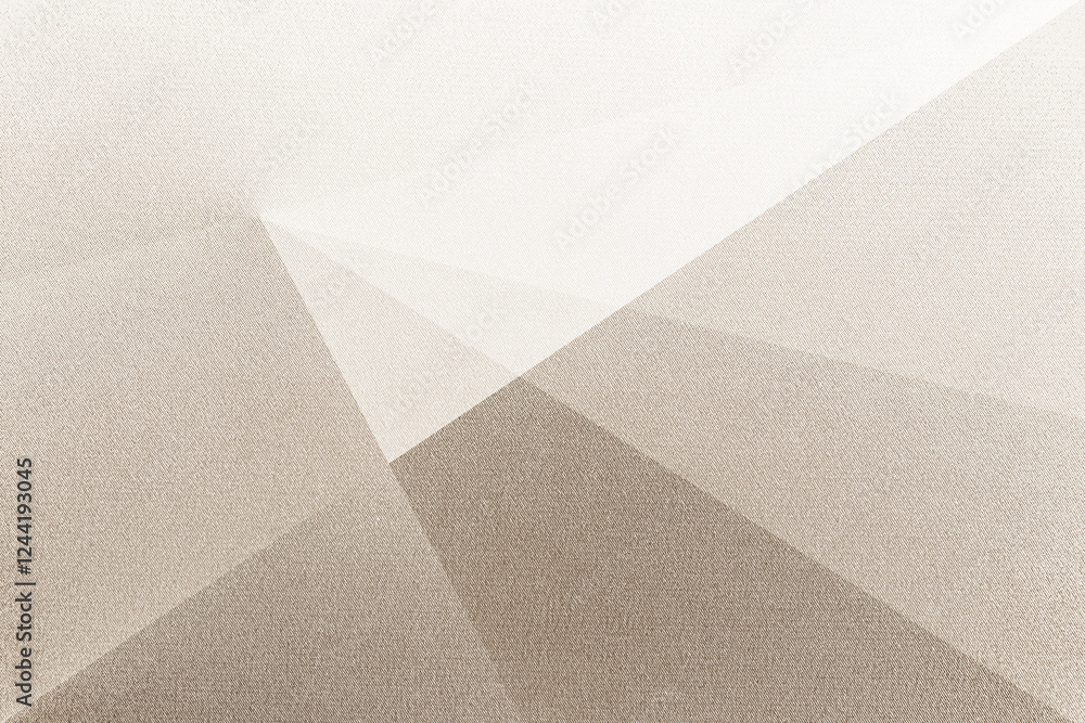 Light pastel soft pale dusty brown beige cream nude white abstract pattern background. Geometric shape. Line stripe angle facet fold triangle mosaic. Color gradient. Matter noise grain.Design.Template
