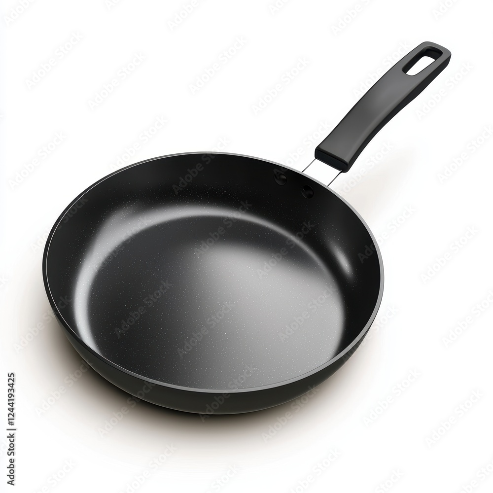 modern non-stick frying pan, isolated on white modern non-stick frying pan, isolated on white