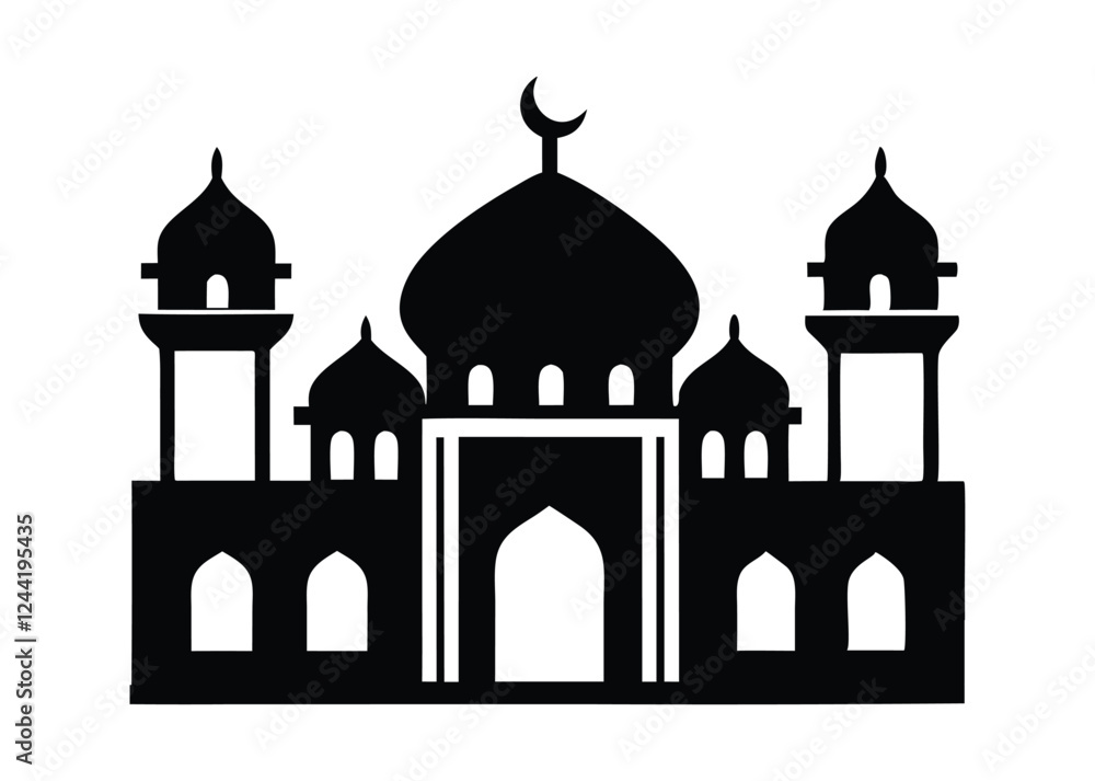 mosque silhouette vector, isolated black silhouette of a mosques collection, black silhouette mosque vector illustration mosque silhouette vector, isolated black silhouette of a mosques collection, black silhouette mosque vector illustration