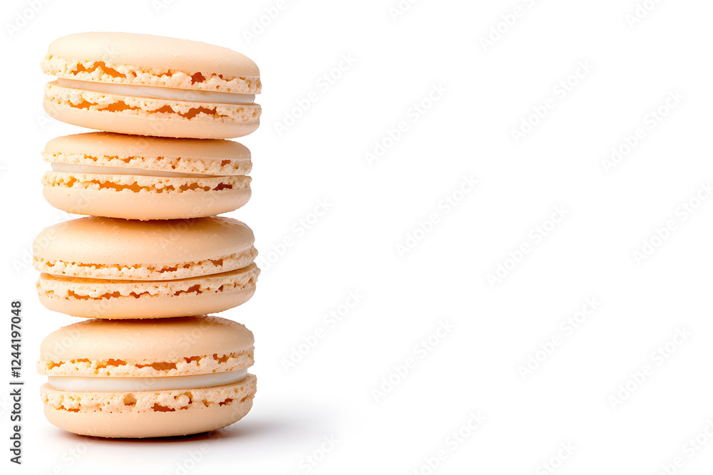 Stack of macaroons isolated white background Stack of macaroons isolated white background