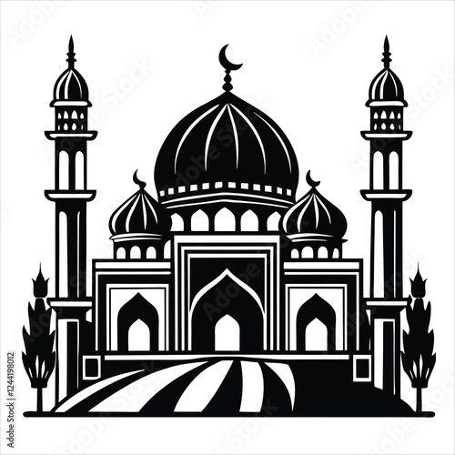 taj mahal vector illustration