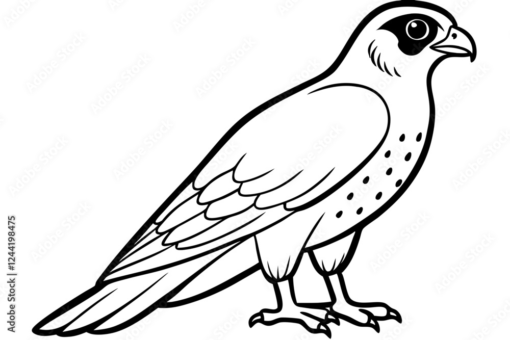 falcon silhouette line art vector illustration with a white background falcon silhouette line art vector illustration with a white background