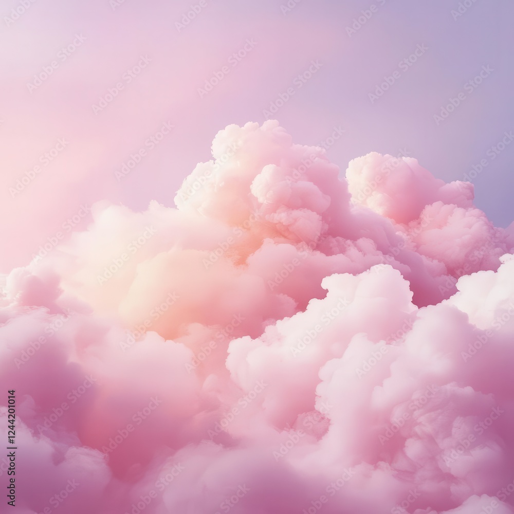 Fluffy Pink Cotton Candy Cloud Texture Background Fluffy Pink Cotton Candy Cloud Texture Background