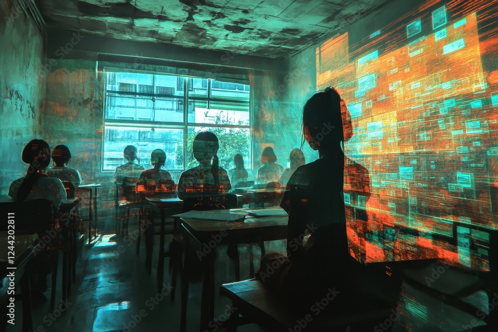 Digital transformation in urban education, featuring virtual classrooms and e-learning platforms . Digital transformation in urban education, featuring virtual classrooms and e-learning platforms .