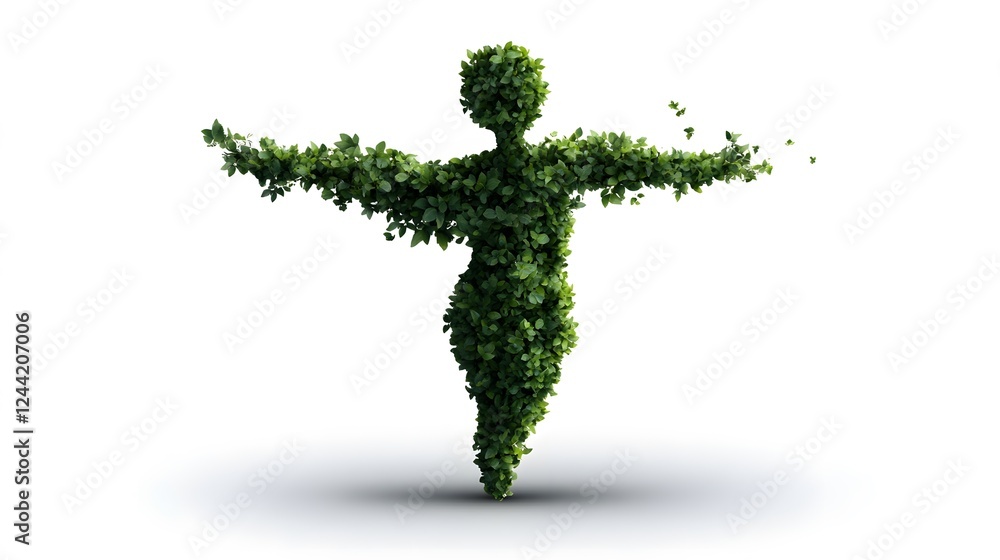 Fototapeta premium tree shaped person, logo, vector illustration, very clean