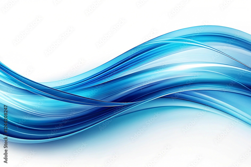 Obraz premium Blue wave abstract background design