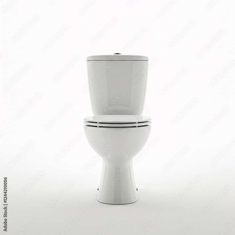 Obraz premium Toilet bowl isolated on a white background. 3d render.