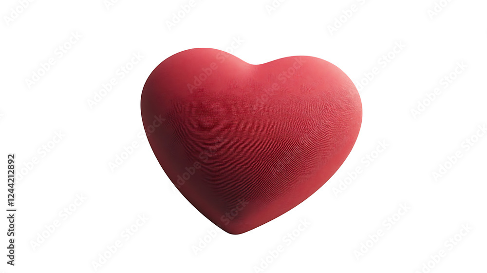 A heart-shaped book with a soft cover, isolated on white background in HD A heart-shaped book with a soft cover, isolated on white background in HD