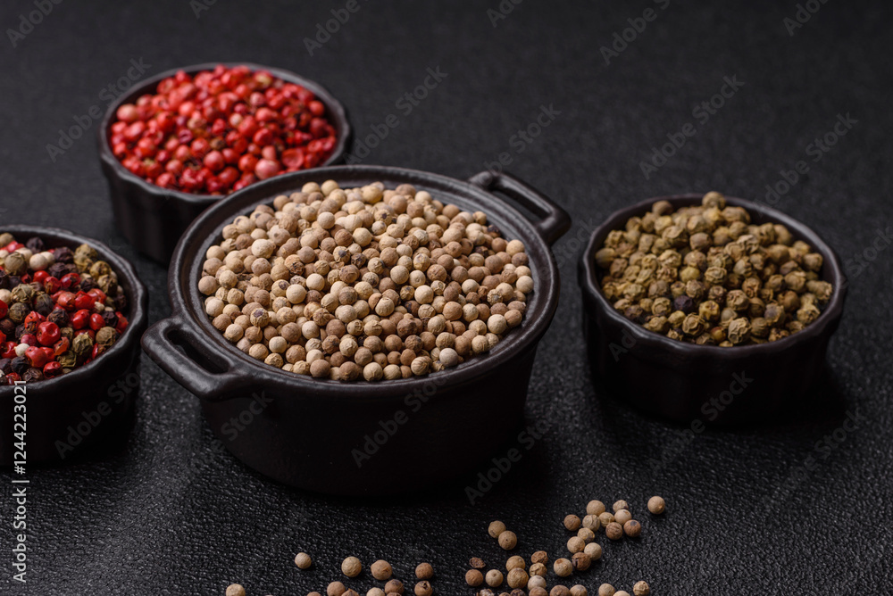 White allspice in a ceramic bowl White allspice in a ceramic bowl