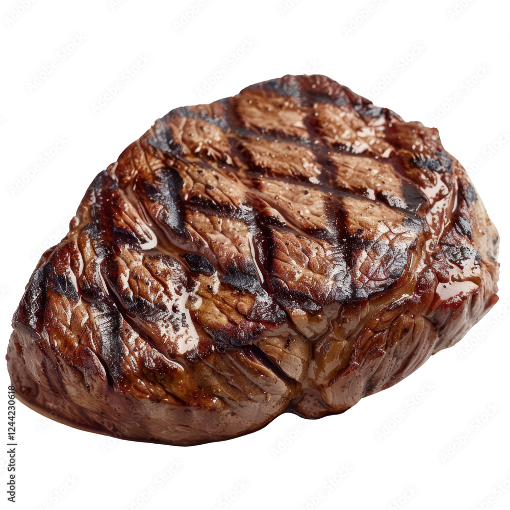 Grilled steak with juicy texture and charred grill marks, perfect for delicious meal. This mouthwatering cut showcases rich flavors and savory appearance Grilled steak with juicy texture and charred grill marks, perfect for delicious meal. This mouthwatering cut showcases rich flavors and savory appearance