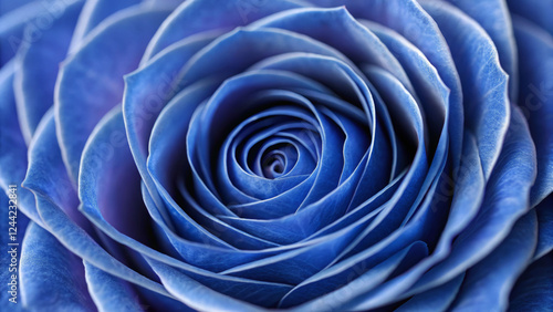 Sublime deep blue petals of a rose nature photography close-up serene environment floral concept