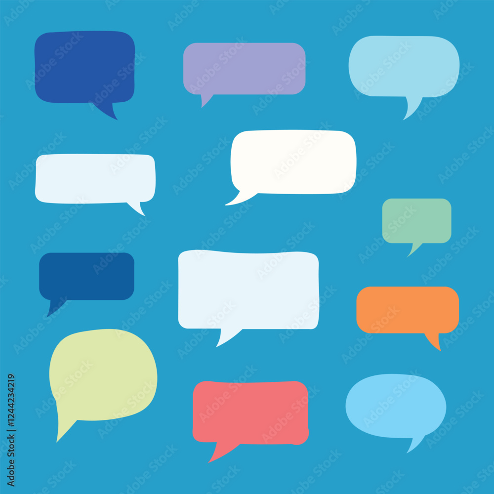 Colorful Speech Bubbles, Chat Bubble Collection Colorful Speech Bubbles, Chat Bubble Collection