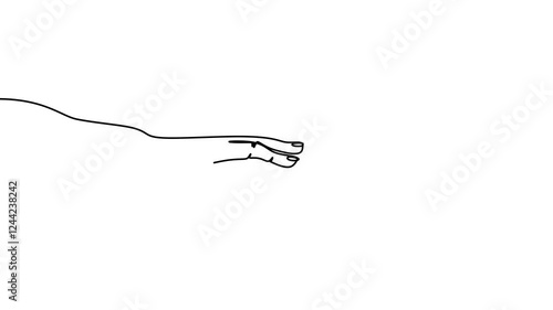 Continuous one single line animation of man and woman hands holding together. Expression of love with holding hands each other isolate on white background. Romantic concept minimalist style. Animation