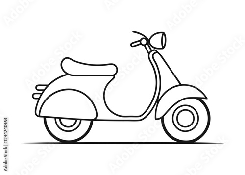 scooter motor bike, scooter silhouette vector illustration 