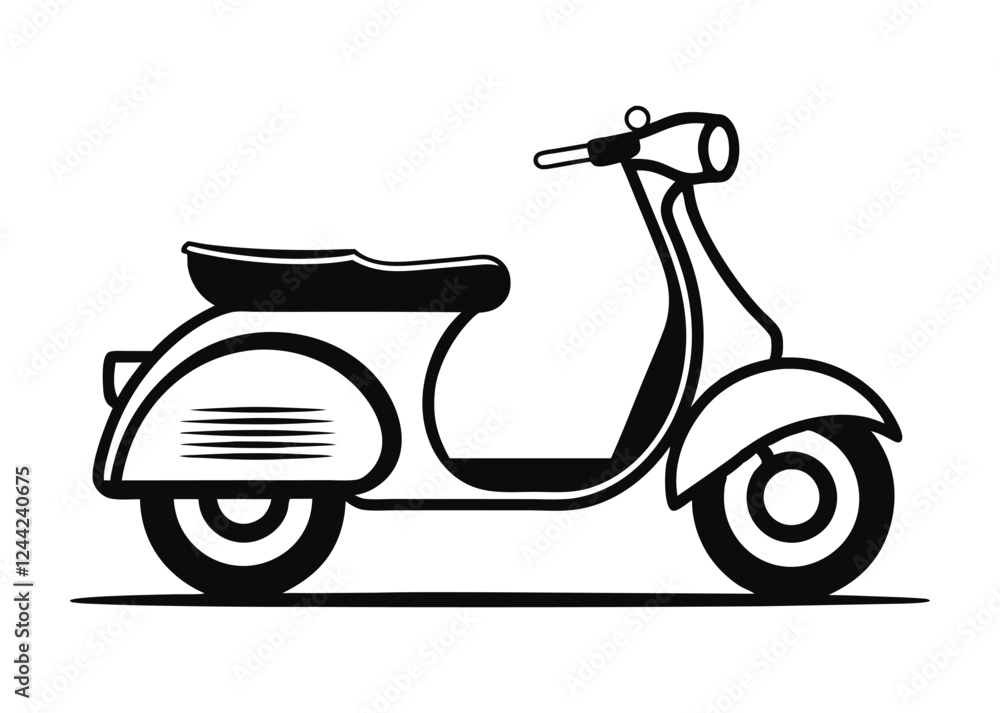 scooter motor bike, scooter silhouette vector illustration scooter motor bike, scooter silhouette vector illustration